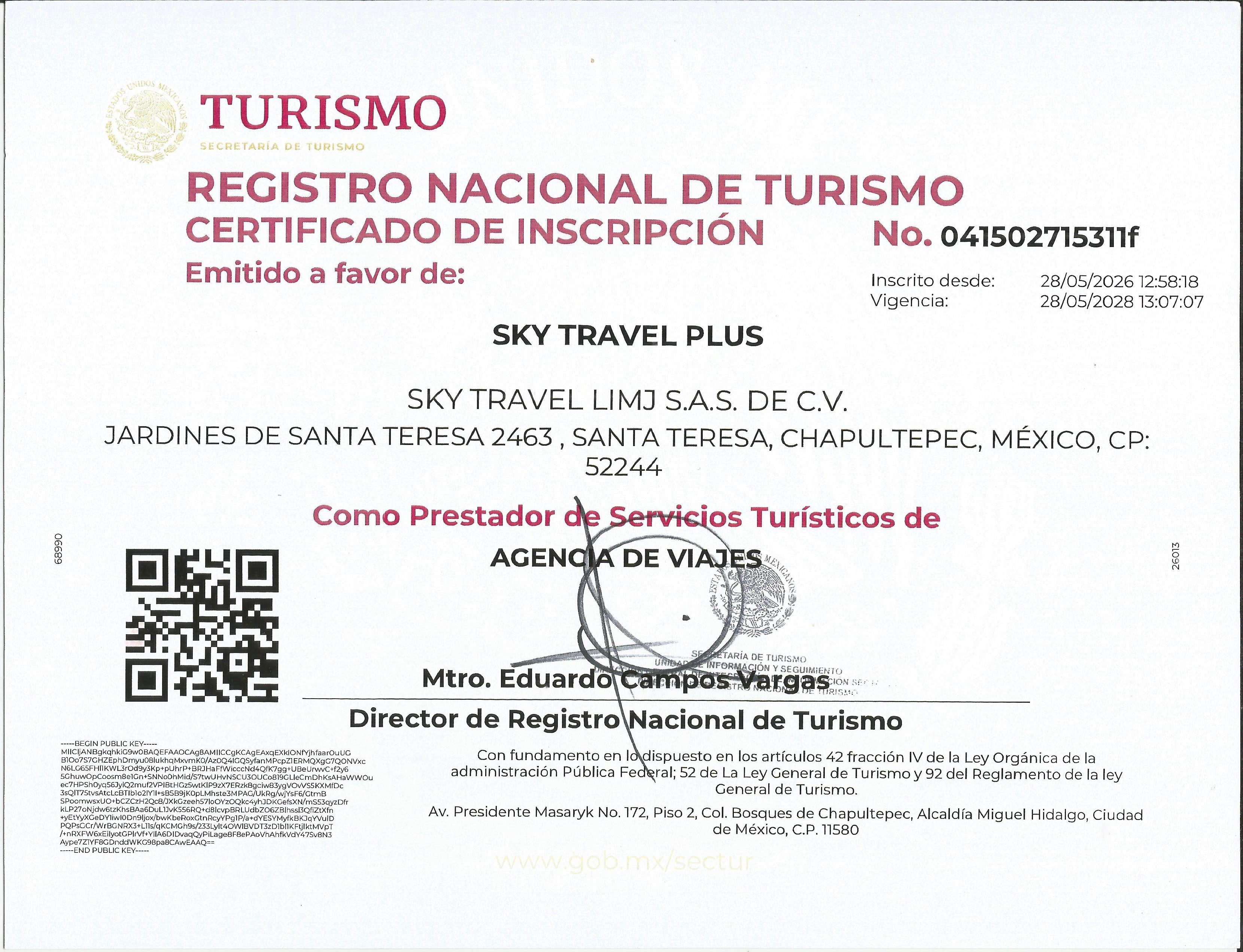 Permiso de turismo